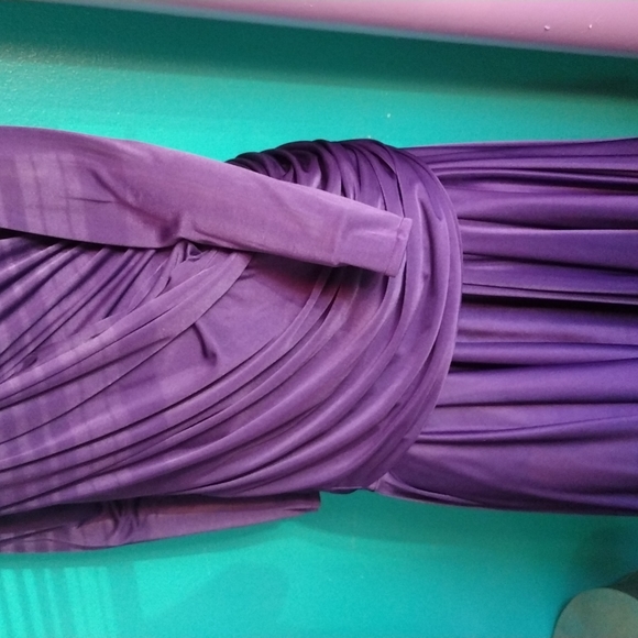 Vintage Formal Purple Evening Dress - Picture 2 of 9